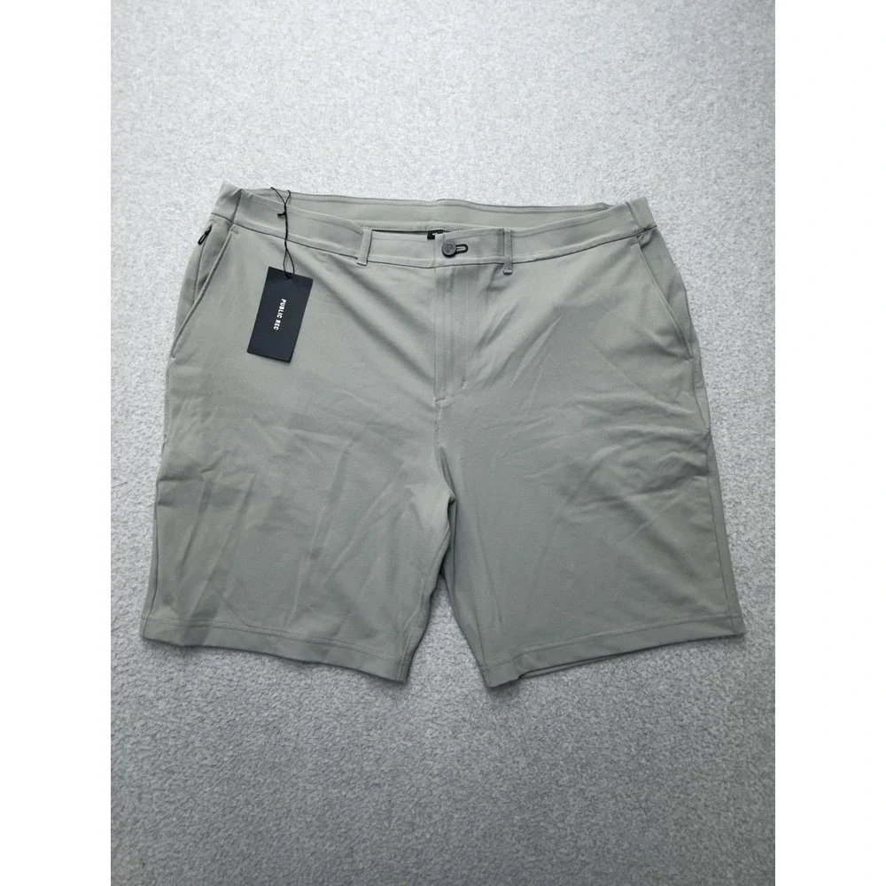 Public Rec Gamechanger Shorts Mens 40‎ Gray Chino Stretch 9 Inseam Casual Summer